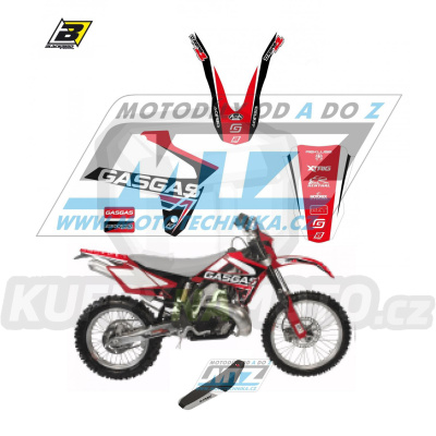 Polepy s potahem sedla (sada polepů a potah sedla Dream) - GasGas EC125+EC200+EC250+EC300 / 07-09 + FSR450+FSR515 / 07-09 - typ polepů Dream4
