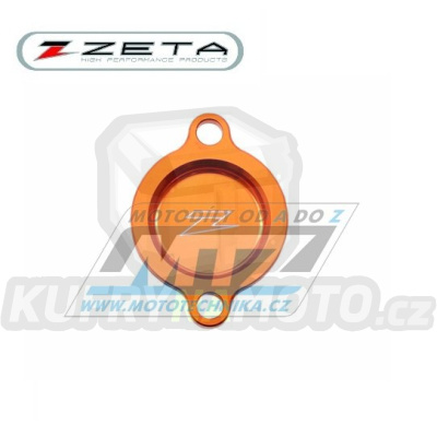 Víko olejového filtru - ZETA ZE90-1447 - KTM 250SXF+350SXF+450SXF+505SXF + 250EXCF+350EXCF+400EXC+450EXC+500EXC+530EXC + 450SMR + Freeride 250F+350 + Husqvarna+Husaberg+Gas-Gas - oranžové