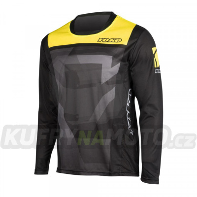 Dětský motokrosový dres YOKO KISA černý / žlutý S