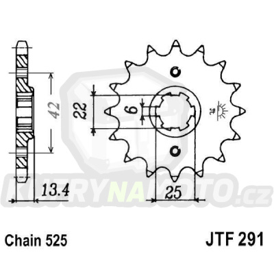 Řetězové kolečko JT JTF 291-16 16 zubů, 525