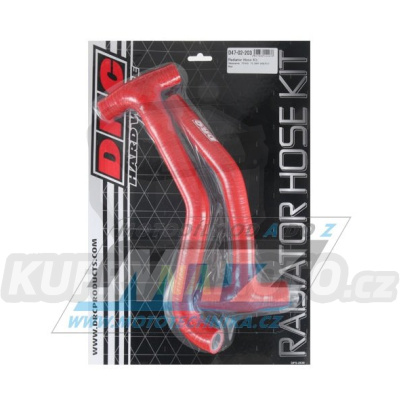 Hadice chladiče DRC RADIATOR HOSE KIT - DRC D47-02-203 - Husqvarna TC449 / 11-13 + TE449+TE511 / 11-13 + SMR449+SMR511 - červené (sada 2ks)