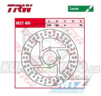 Kotouč brzdový TRW MST406 (245/58/4D) - Yamaha YFM350 X Warrior / 92-04