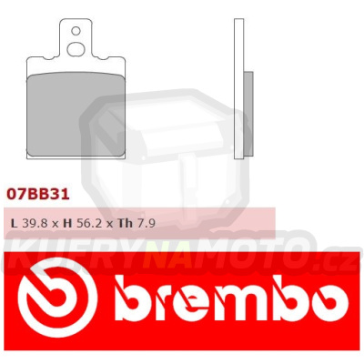 Brzdové destičky Brembo BENELLI BX 125 r.v. Od 89 -  Originál směs Zadní