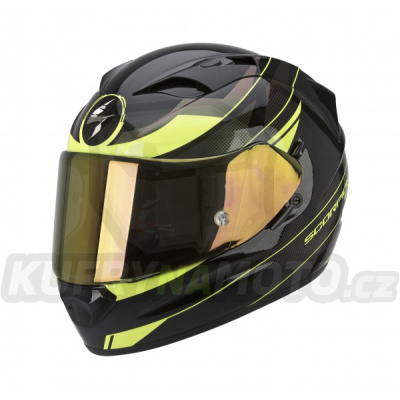 Moto přilba SCORPION EXO-1200 AIR FULMEN černá/chameleon/žlutá fluo