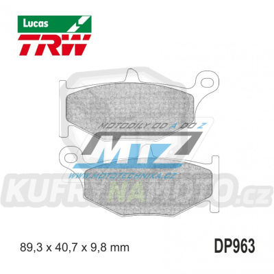 Destičky brzdové DP963-LUSH TRW Lucas MCB783SH - směs Sinter Racing Offroad