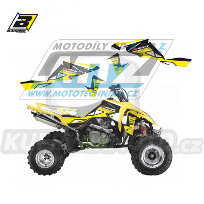 Polepy na čtyřkolku (sada polepů Dream) Suzuki LTR450 / 06-11 - typ polepů Dream2 - žlutá barevná varianta