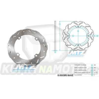 Kotouč brzdový (260/141/4D) - Suzuki DL650 VStrom / 04-17 + DL1000 VStrom / 02-19 + DL1050 VStrom / 21-23 + Kawasaki KLV1000 / 04-06