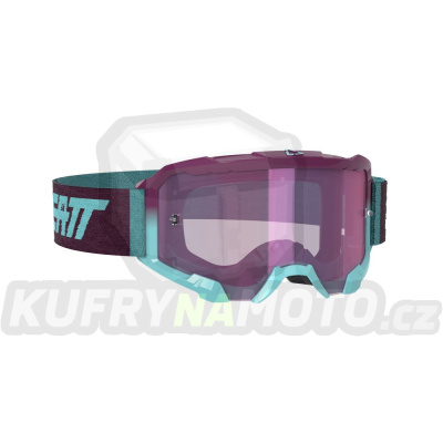 LEATT  brýle VELOCITY 4.5 IRIZ GOGGLE AQUA PURPLE barva tyrkysová/fialová