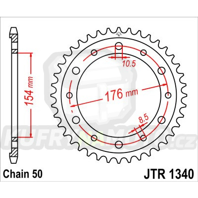 Řetězová rozeta JT HONDA CB 1000 R, RA (ABS) 2008-2016 45 zubů, řetěz 530 - akce