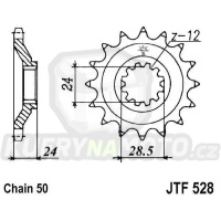 Řetězové kolečko JT JTF 528-17 17 zubů