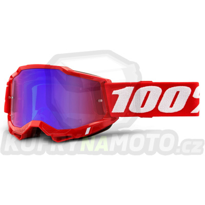 ACCURI 2, 100% brýle červené, zrcadlové červené/modré plexi