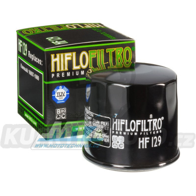 Filtr olejový HF129 (HifloFiltro) - Kawasaki Mule PRO-FXT + Mule PRO-FXT EPS + Mule PRO-FX + Mule PRO-FXR + Mule 2510 Diesel + Mule 3010 Diesel + Mule 4010 Diesel + Suzuki DF140