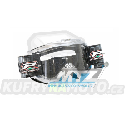 Brýle motokros Progrip 3308 Roll-Off Zoom+ XL - stříbrné