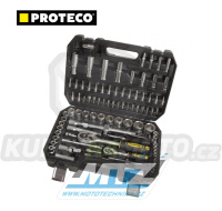 Sada hlavic 1/4" a 1/2" drive 94 dílů v plastovém kufříku - Proteco