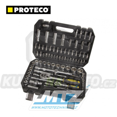 Sada hlavic 1/4&quot; a 1/2&quot; drive 94 dílů v plastovém kufříku - Proteco
