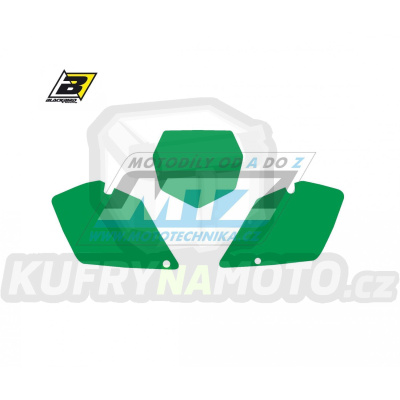 Polepy číslových tabulek (vystřižené) - Suzuki RM125+RM250 / 01-11 - barva zelená