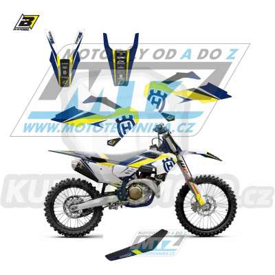 Polepy s potahem sedla (sada polepů a potah sedla Dream) - Husqvarna FC250+FC350+FC450 + TC125+TC250 / 23 - typ polepů Dream4
