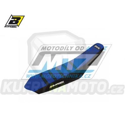 Potah sedla Sherco SE+SEF / 14-16 + SE50 / 15-25 - barva černo-modrá - typ potahu ZEBRA