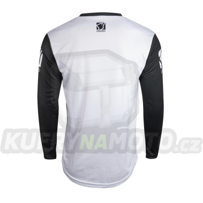 Motokrosový dres YOKO SCRAMBLE bílá / černá M