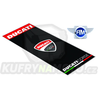 Koberec pod moto 80x250cm DUCATI CORSE černo/červený 304
