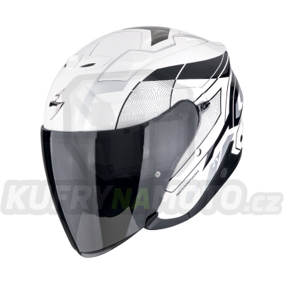 Moto přilba SCORPION EXO-Z1 VUE bílo/černo/stříbrná