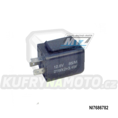 Relé blinkrů (přerušovač blinkrů) 3pólové / 12V - plně elektronické 2x21W+3,4W