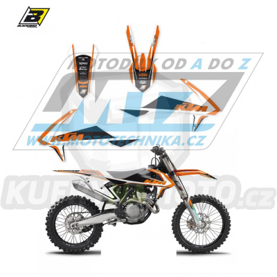 Polepy na motocykl (sada polepů Dream) KTM EXC+EXCF / 17-19 + SX+SXF / 16-18 - typ polepů Dream4