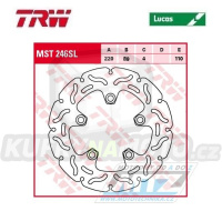Kotouč brzdový TRW MST246SL (220/90/5D) - Suzuki GSXR600 / 97-16 + SV650 + GSXR750+GSXR1000+SV1000+TL1000+GSXR1100