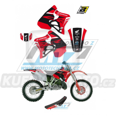 Polepy s potahem sedla (sada polepů a potah sedla Dream) - Honda CR125 / 93-97 + CR250 / 92-96 - typ polepů Dream4