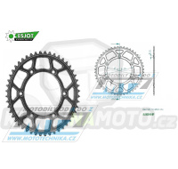 Rozeta řetězová (převodník) Dural 0808-48zubů ESJOT 51-32041-48BP - barva černá elox - Suzuki RM125 / 80-11+RM250 / 82-12+RMX250 / 89-00+RMZ250 / 07-20+RMZ450 / 05-20+RMX450Z / 10-19+DRZ250 / 01-07+DR350 / 96-99+DRZ400S / 00-20+DRZ400E / 00-07 + Kawa