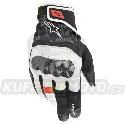 rukavice SMX Z DRYSTAR, ALPINESTARS (černá/bílá/červená fluo) 2024