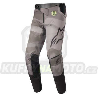 kalhoty TECHSTAR limitovaná edice AMS, ALPINESTARS (šedá/černá/žlutá fluo)
