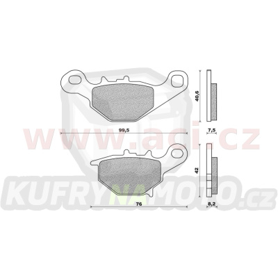 brzdové destičky (směs OFF ROAD DIRT SINTERED) NEWFREN (2 ks v balení)