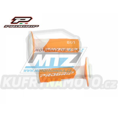Rukojeti/Gripy Progrip 801 - FLUO oranžovo-bílé