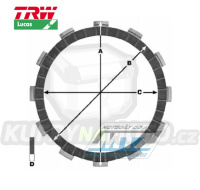 Lamely spojkové třecí (s obložením) Lucas MCC621-10 - MV Agusta 920 Brutale / 11-13 + 989 Brutale / 09-10 + 990 Brutale-R / 10-11 + 1000F4-R / 07-12 + 1078 Brutale-RR / 08-10 + 1078 F4-RR / 08-10 + 1090 Brutale-RR / 10-13 + 1090 Brutale-RR ABS + 1090