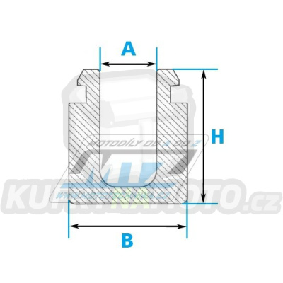 Pístek brzdového třmenu (do brzdiče) Tourmax BCP-408 - Kawasaki Z1000 / 78-79 + Z650 / 78