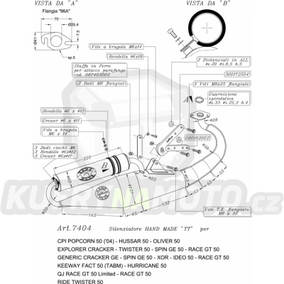 Výfuk Leo Vince Generic SPIN GE 50 všechny r.v. HAND MADE TT BLACK LVKN144-7404B