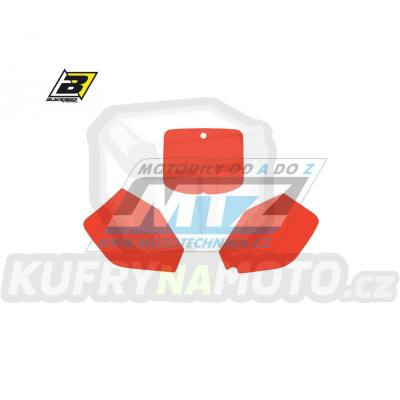Polepy číslových tabulek (vystřižené) - Suzuki RM125+RM250 / 99-00 - barva červená