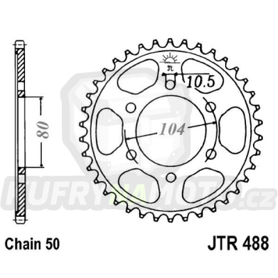 Řetězová rozeta JT JTR 488-41 41 zubů, 530