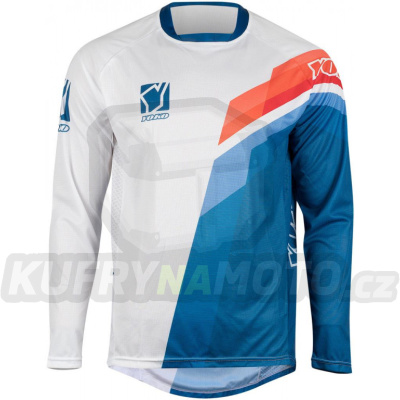 Dětský motokrosový dres YOKO VIILEE white / blue / fire XL