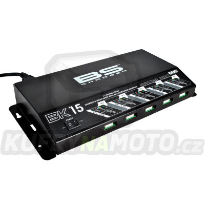 Profesionální nabíječka pro 5 baterií BS-BATTERY 5 Bank charger BK15 12V 5x1.5A
