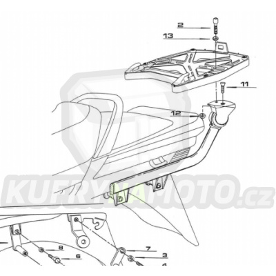 Kit pro montážní sada – nosič kufru Kappa Yamaha FJ 1100 všechny r.v. K1642-K2970