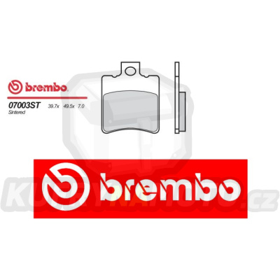 Brzdové destičky Brembo BENELLI VELVET TOURING 250 r.v. Od 01 -  Originál směs Zadní