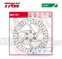 Kotouč brzdový TRW MST231 (296/57/6D) - Suzuki VS600Intruder / 94-97 + VS750Intruder / 86-91 + VS800Intruder / 92-03 + VS1400Intruder / 87-04
