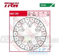 Kotouč brzdový TRW MST290 (267/110/6D) - KTM Adventure1050 / 15-16 + Adventure1090 + Adventure1190 / 13-16 + SuperAdventure1290 / 14-17