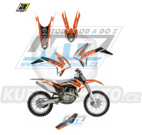 Polepy s potahem sedla (sada polepů a potah sedla Dream) - KTM EXC+EXCF / 14-16 + SX+SXF / 13-15 - typ polepů Dream4
