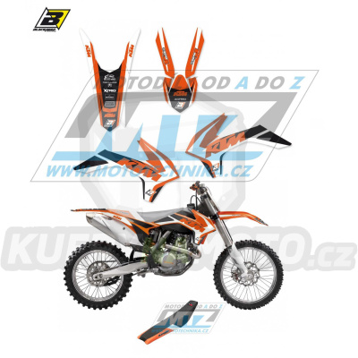 Polepy s potahem sedla (sada polepů a potah sedla Dream) - KTM EXC+EXCF / 14-16 + SX+SXF / 13-15 - typ polepů Dream4