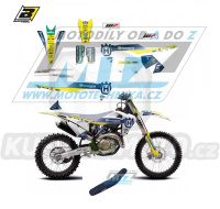 Polepy s potahem sedla (sada polepů a potah sedla Graphics) - Husqvarna FC250+FC350+FC450 + TC125+TC250 / 19-22 + FE250+FE350+FE450+FE501 + TE125+TE250+TE300 / 20-23 - typ polepů Replica Husqvarna Trophy