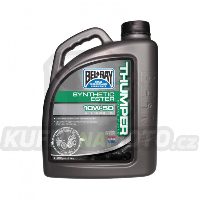 Motorový olej Bel-Ray THUMPER RACING WORKS SYNTHETIC ESTER 4T 10W-50 4 l