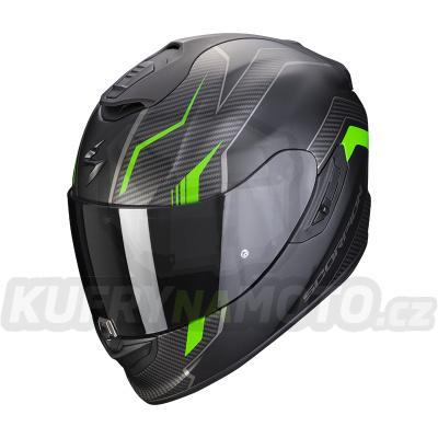 Moto přilba SCORPION EXO-1400 AIR FORTUNA matná černo/zelená